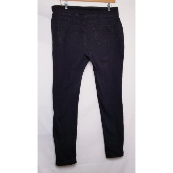 Terra & Sky Women's Black Skinny Stretch Denim Jeans Elastic Waist Size 14W - Picture 4 of 8